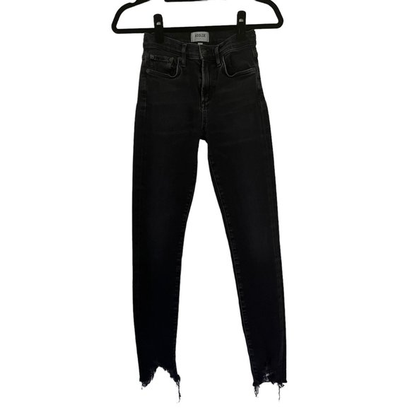 Agolde Denim - Agolde Sophie Mid Rise Skinny Ankle Jean - Black - Size 25